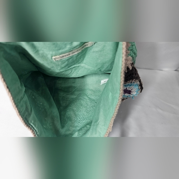 Urban Outfitters Crochet Knit Granny Floral Daisy Colorful Bag Boho Hippie - Picture 7 of 13